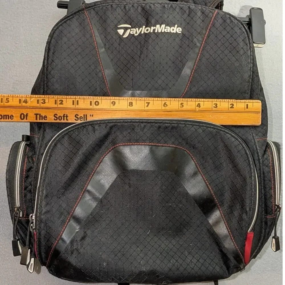 TaylorMade TM18 Staff Pro Performance Backpack With Laptop Slot Black Padded